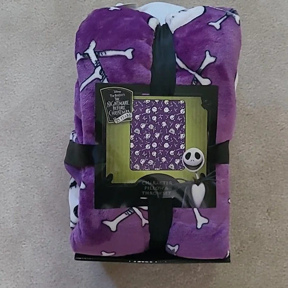 Jack Skellington fleece throw blanket - Picture 2 of 5